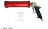 Пистолет для уплотнения швов (картриджный) RODCRAFT 8005, 215х50 мм. Алюминиевый с насадками
