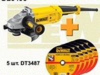 Акция! Болгарка (угловая шлифовальная машина) DeWALT D28498 + набор абразивных дисков по металлу DT3487 (5 шт.)