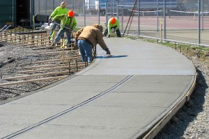 Строительство бетонных тротуаров